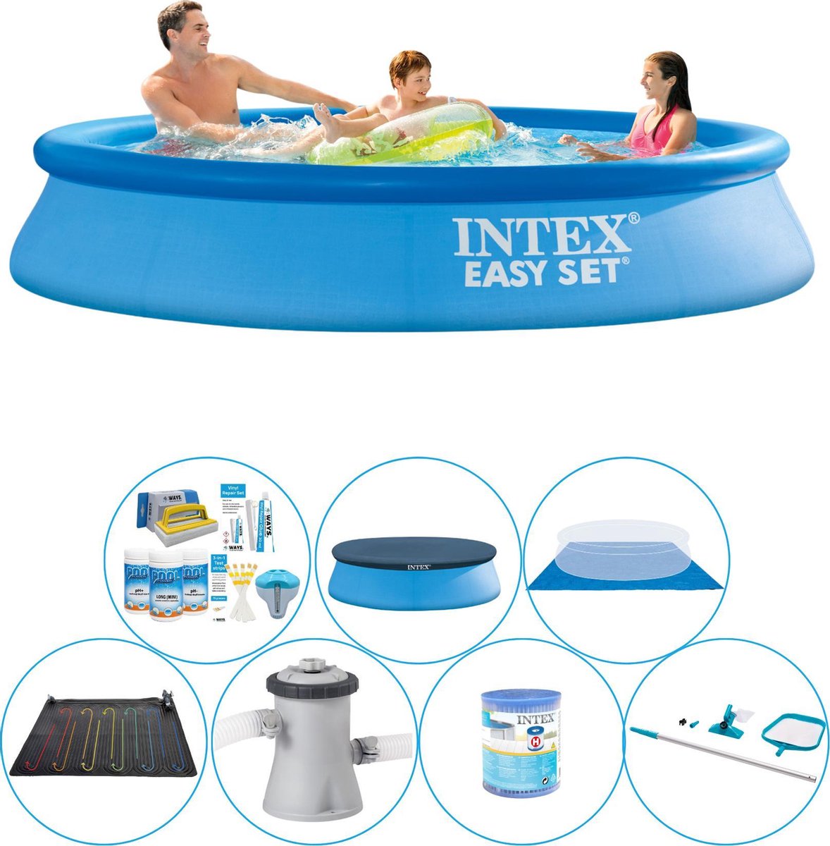 Intex Easy Set Rond 305x61 Cm - Zwembad Pakket - Blauw