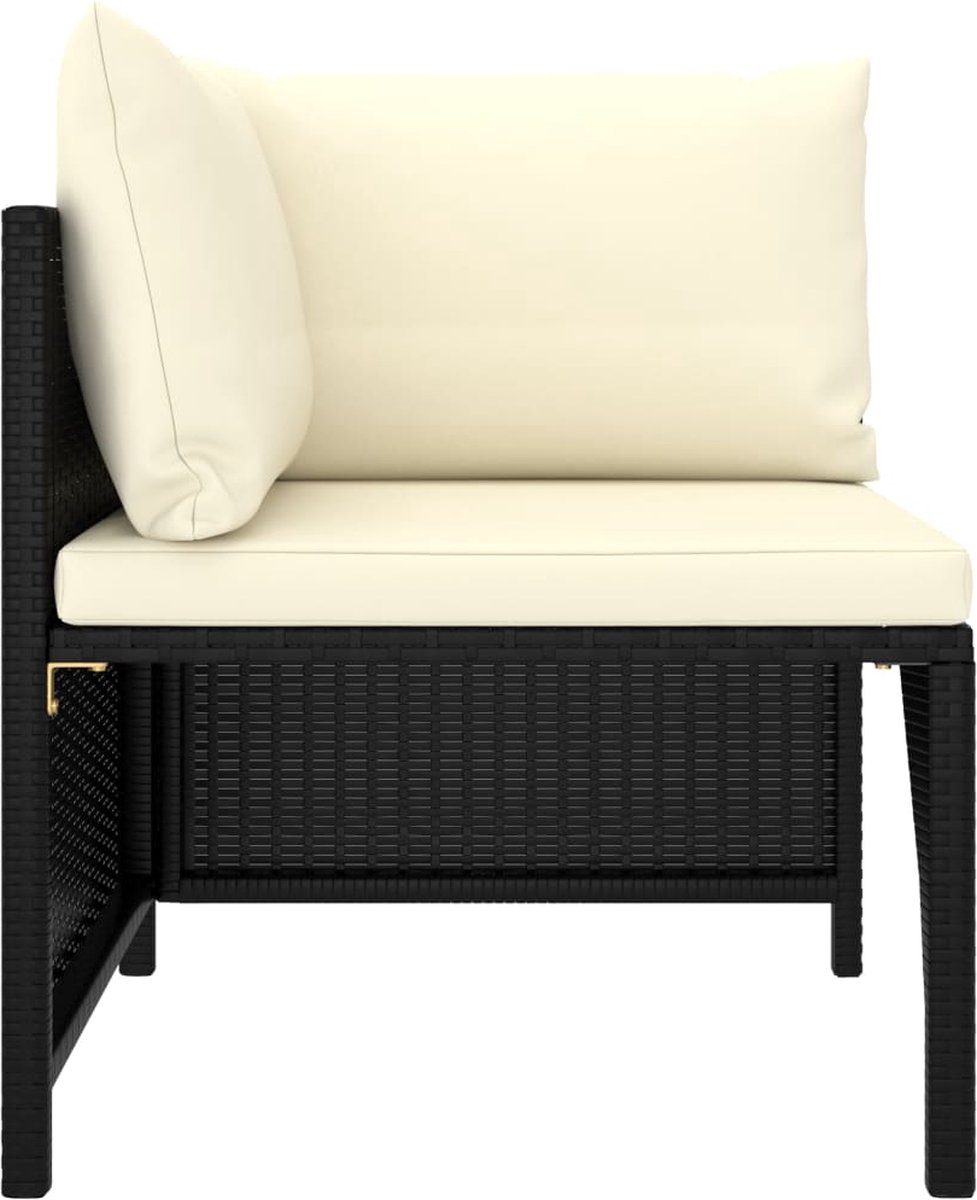Vidaxl 8-delige Loungeset Met Kussens Poly Rattan - Zwart