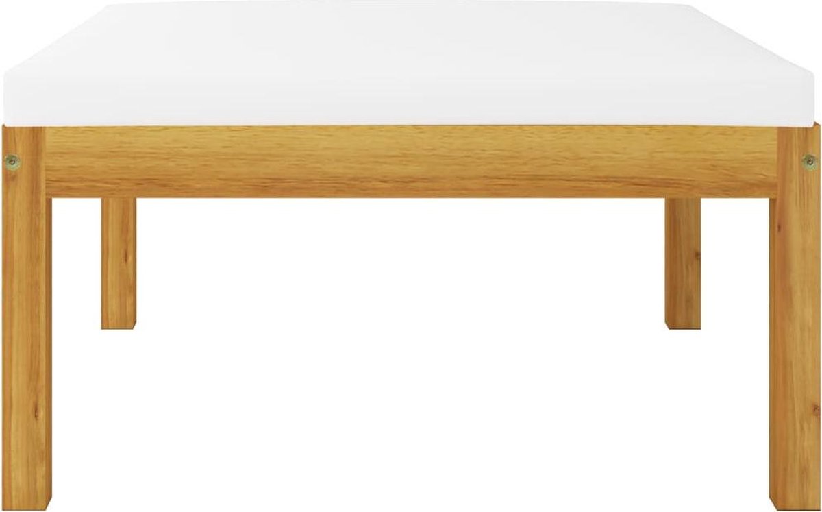 Vidaxl 3-delige Loungeset Met Kussens Massief Acaciahout - Bruin