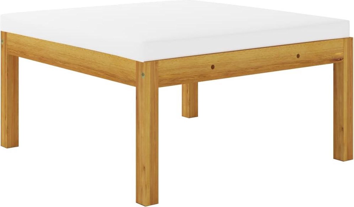 Vidaxl 3-delige Loungeset Met Kussens Massief Acaciahout - Bruin