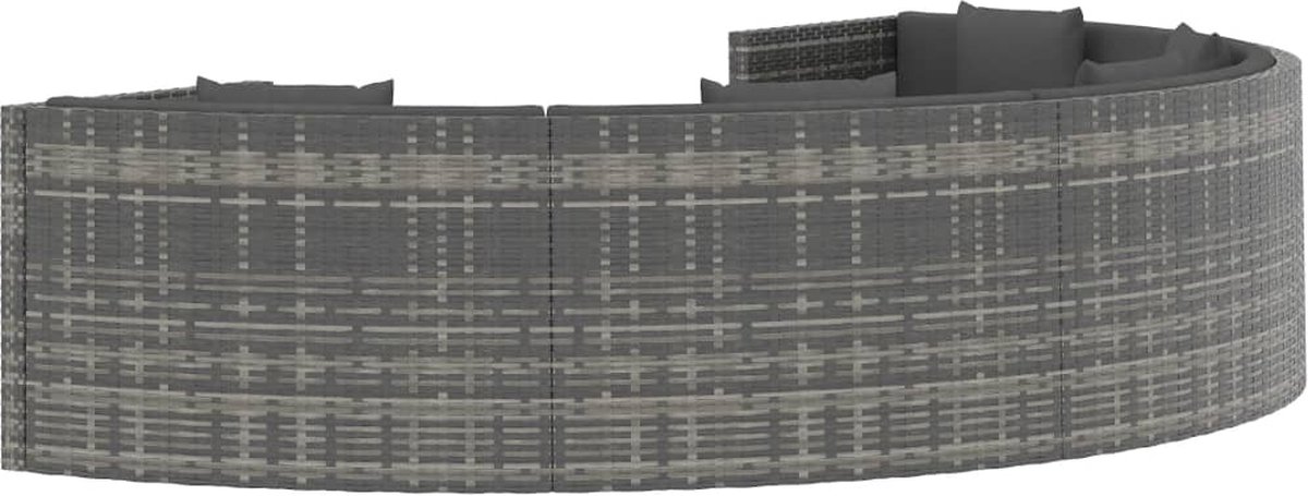 Vidaxl 6-delige Loungeset Met Kussens Poly Rattan - Bruin