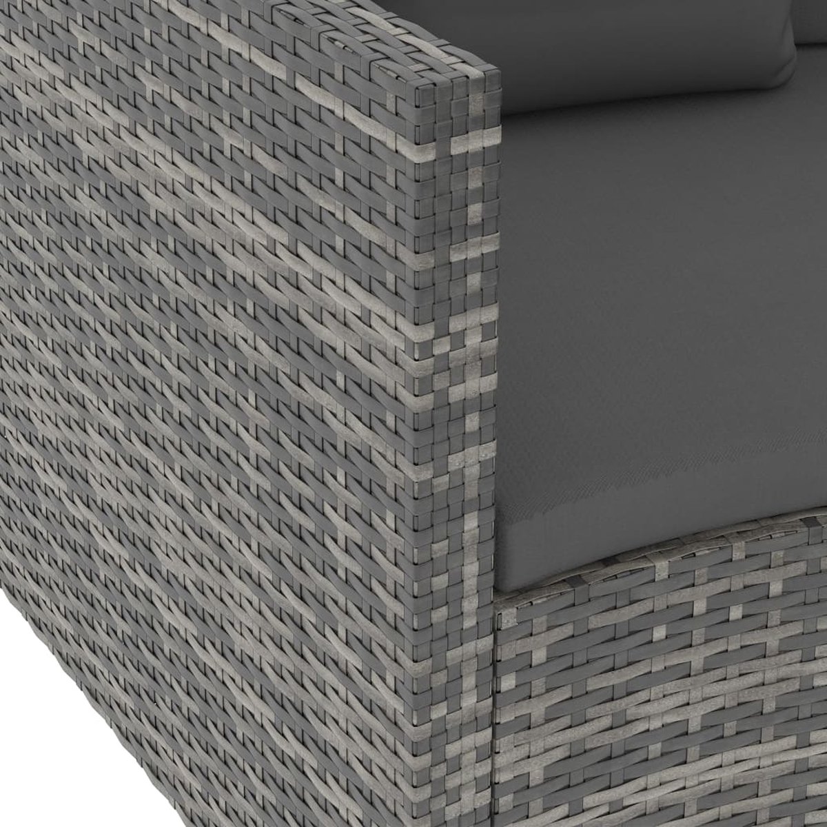 Vidaxl 6-delige Loungeset Met Kussens Poly Rattan - Bruin