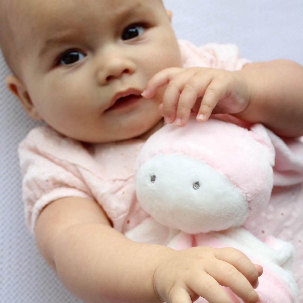 Difrax Knuffeldoekje Soft Junior Pluche Lichtroze/ - Bruin