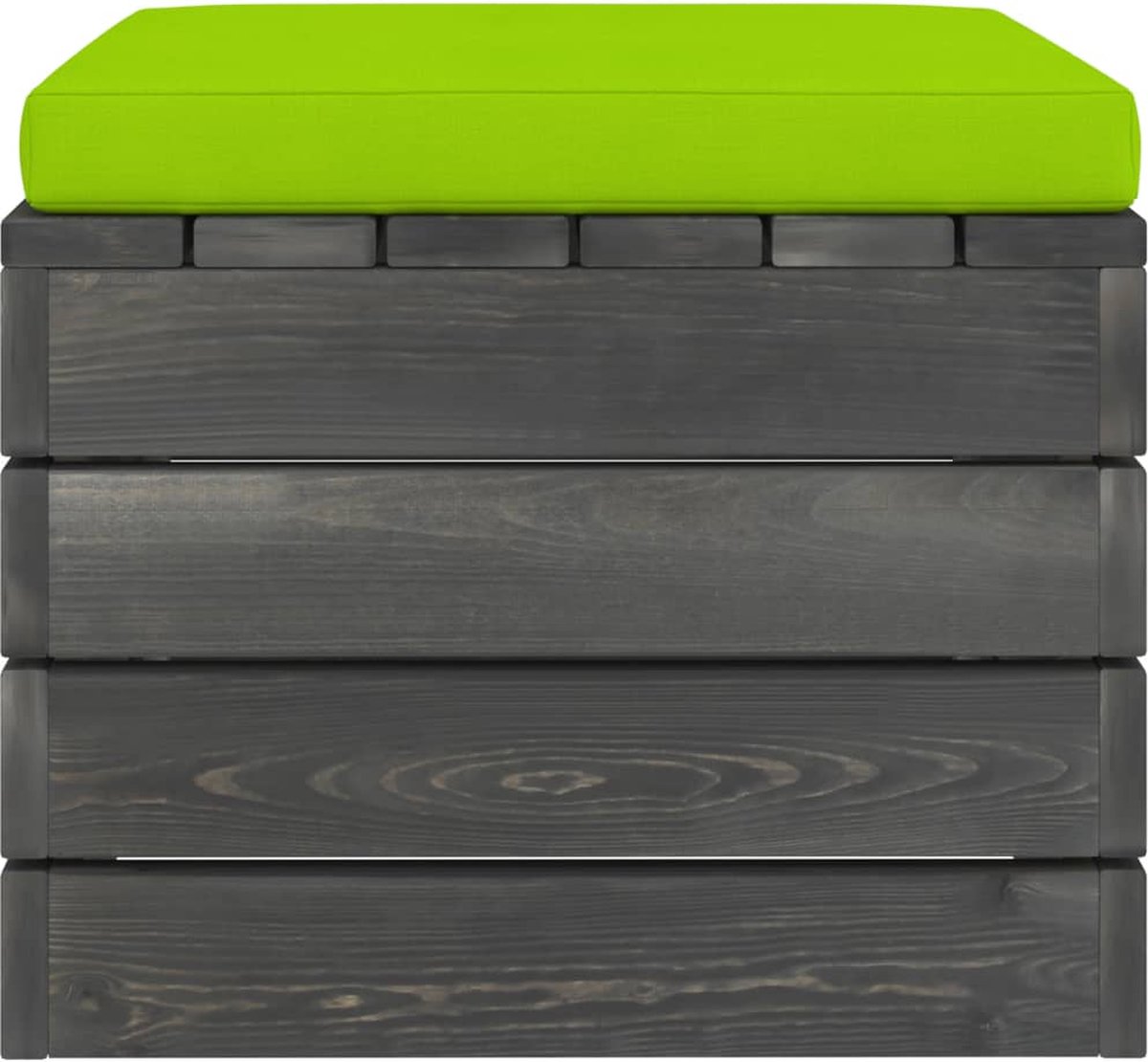Vidaxl 3-delige Loungeset Met Kussens Pallet Massief Grenenhout - Groen