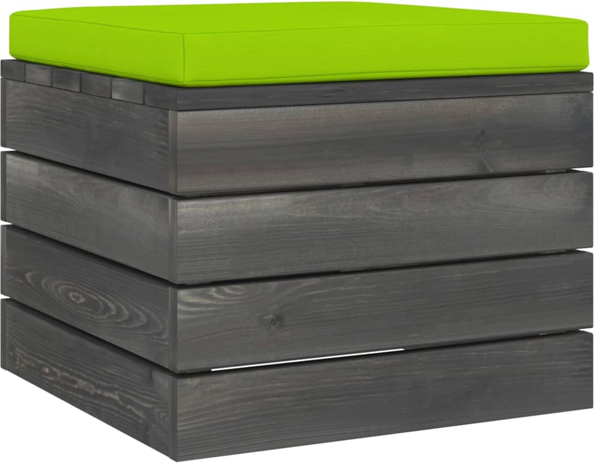 Vidaxl 3-delige Loungeset Met Kussens Pallet Massief Grenenhout - Groen