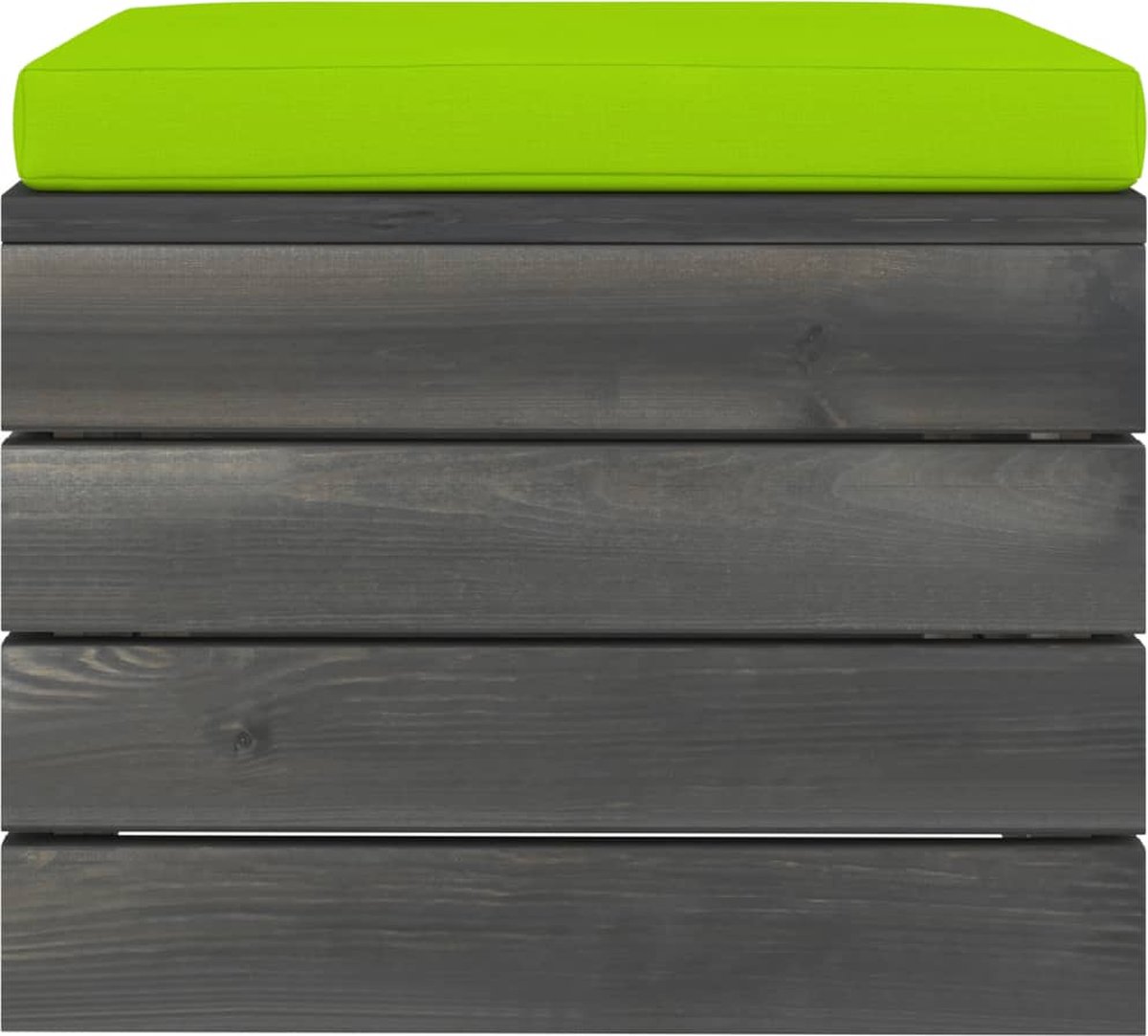 Vidaxl 3-delige Loungeset Met Kussens Pallet Massief Grenenhout - Groen