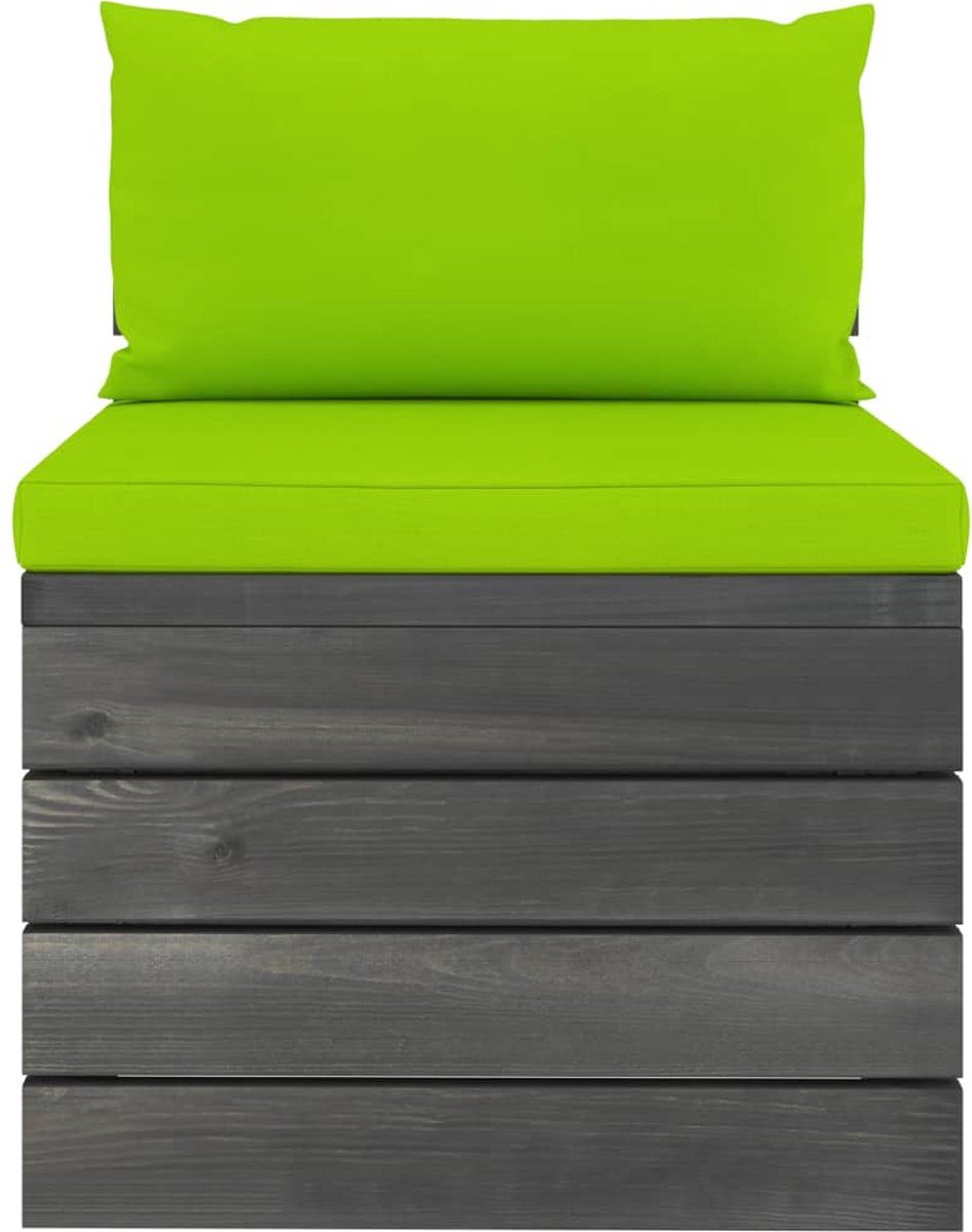 Vidaxl 3-delige Loungeset Met Kussens Pallet Massief Grenenhout - Groen