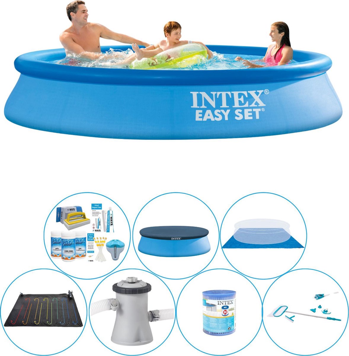 Intex Easy Set Rond 305x61 Cm - Zwembad Set - Blauw