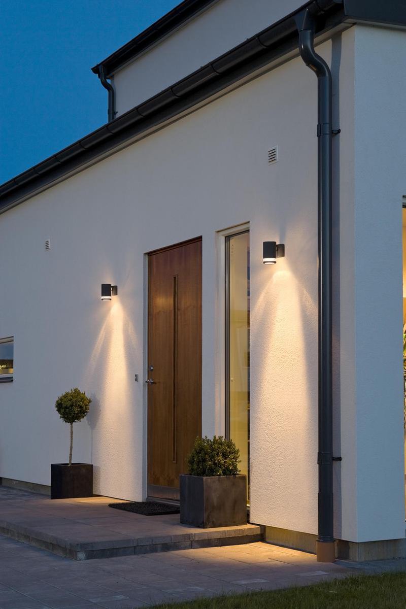 Konstsmide Wandlamp Modena Single 35w 230v Aluminium 15 Cm - Zwart