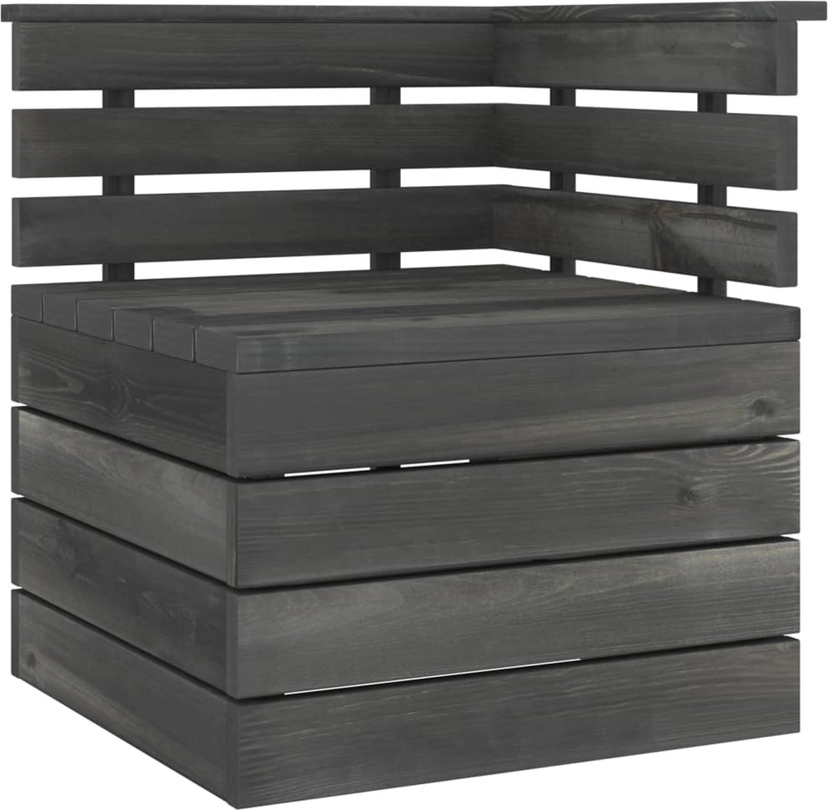 Vidaxl 8-delige Loungeset Pallet Massief Grenenhout Donker - Grijs