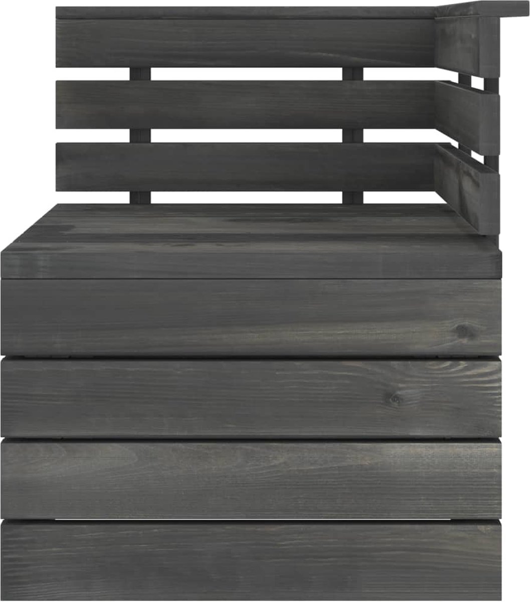 Vidaxl 8-delige Loungeset Pallet Massief Grenenhout Donker - Grijs