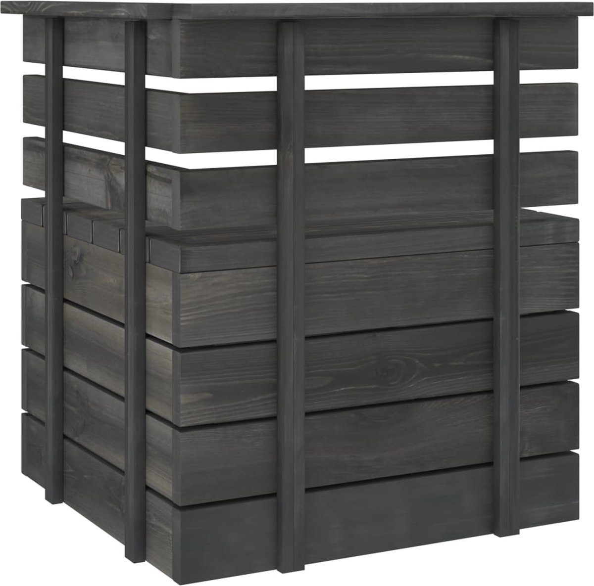 Vidaxl 8-delige Loungeset Pallet Massief Grenenhout Donker - Grijs