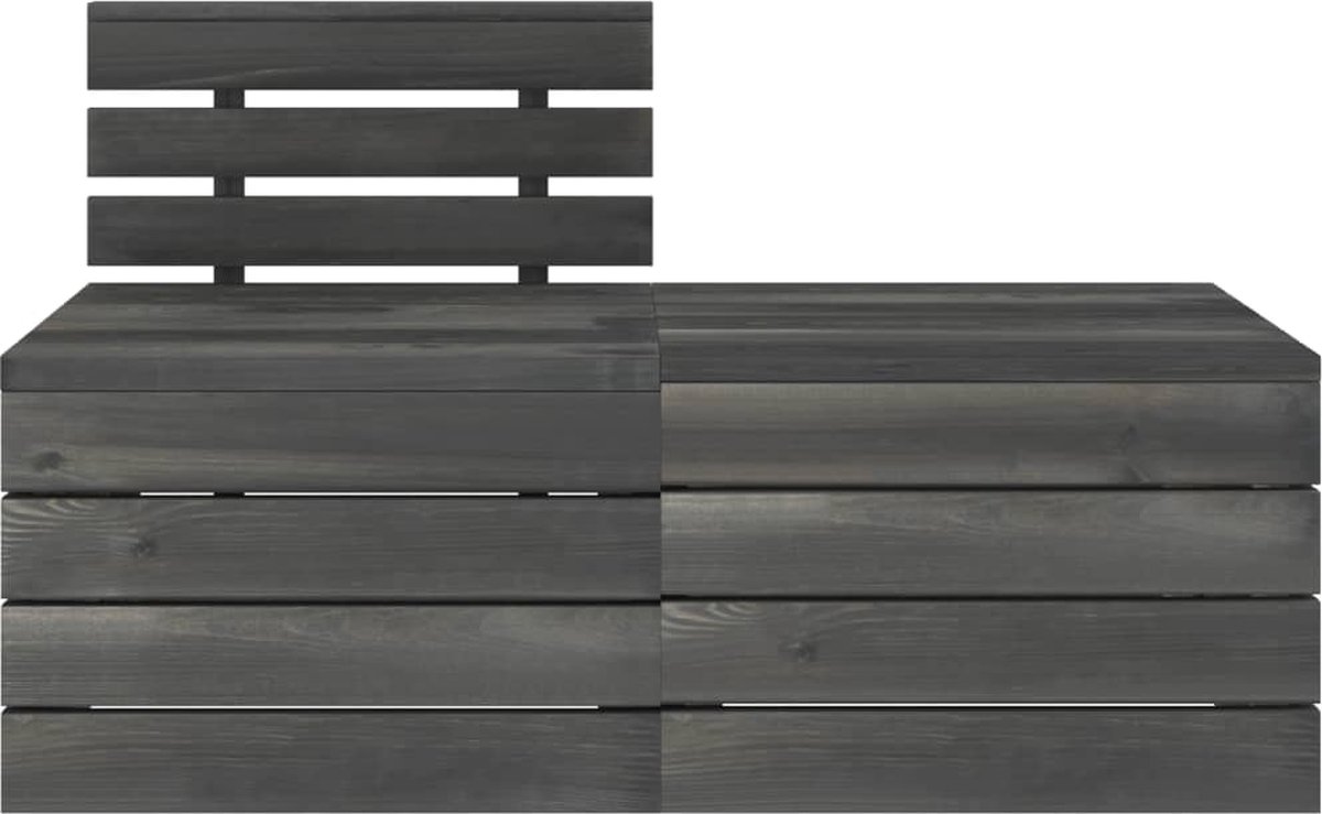 Vidaxl 8-delige Loungeset Pallet Massief Grenenhout Donker - Grijs