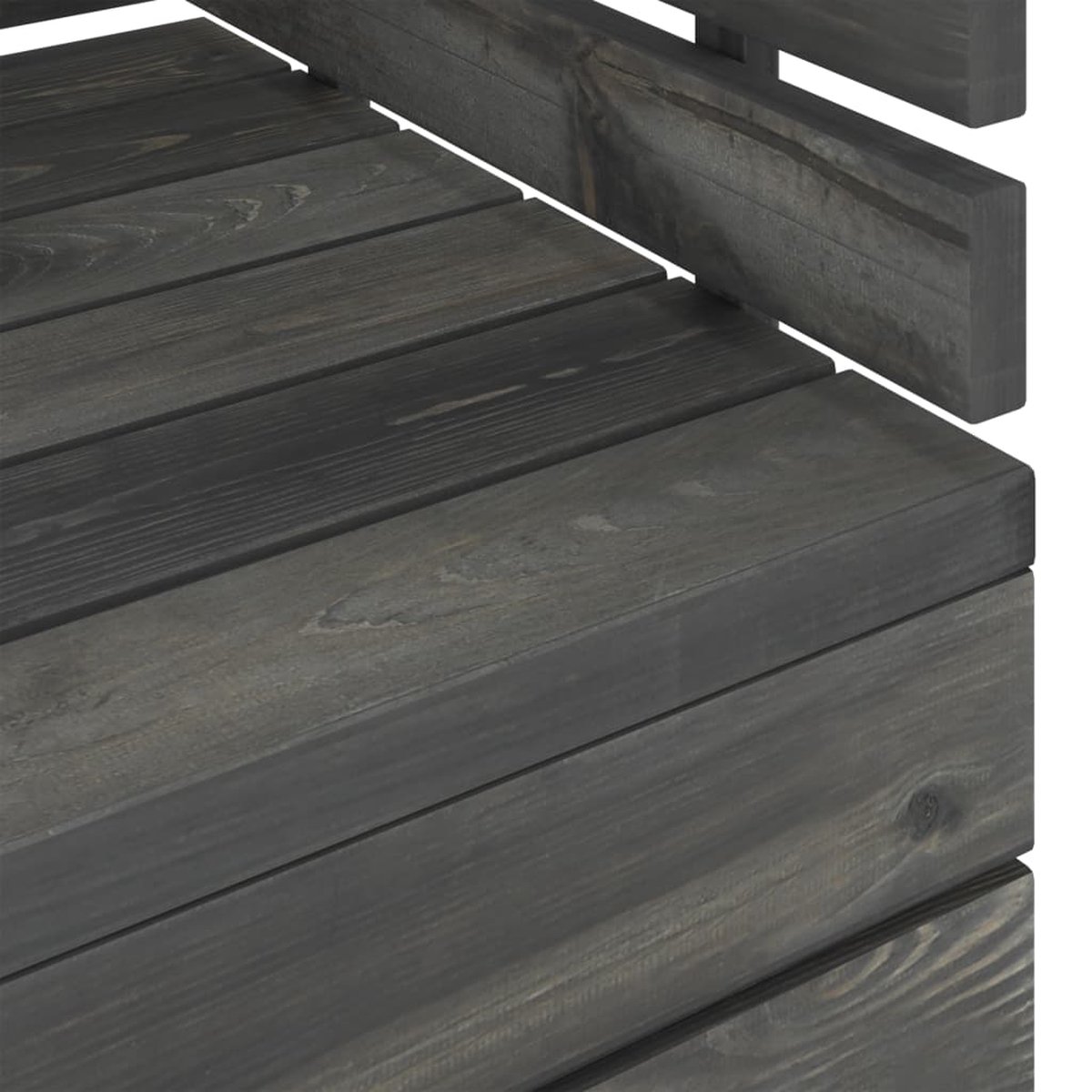 Vidaxl 8-delige Loungeset Pallet Massief Grenenhout Donker - Grijs