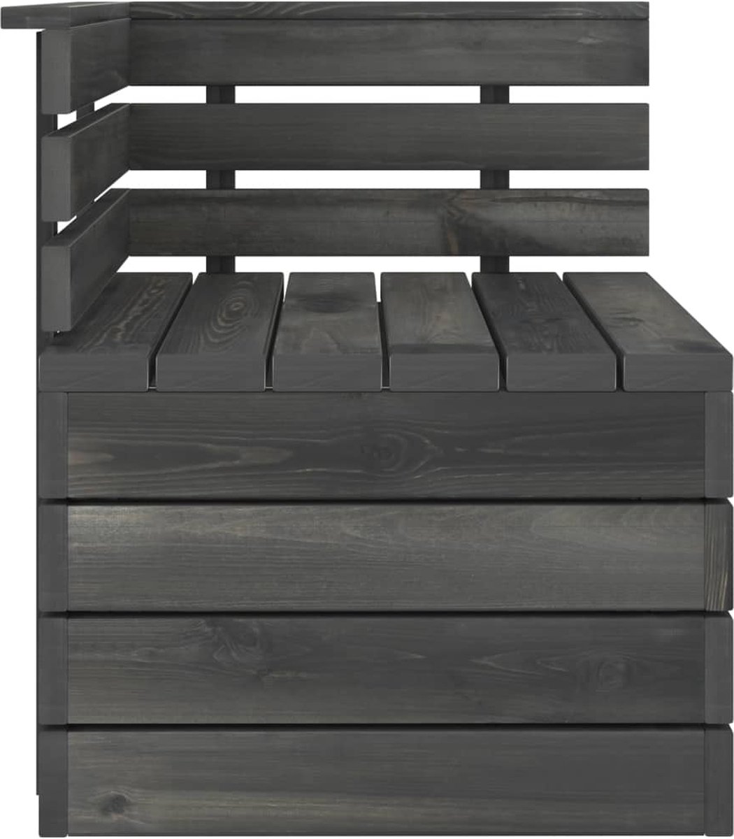 Vidaxl 8-delige Loungeset Pallet Massief Grenenhout Donker - Grijs
