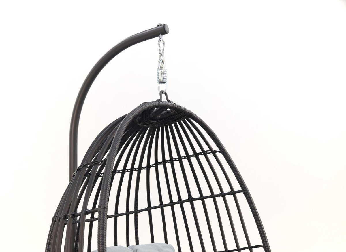 Garden Impressions Panama Hangstoel -Carbon Black/mint Grey - Zwart