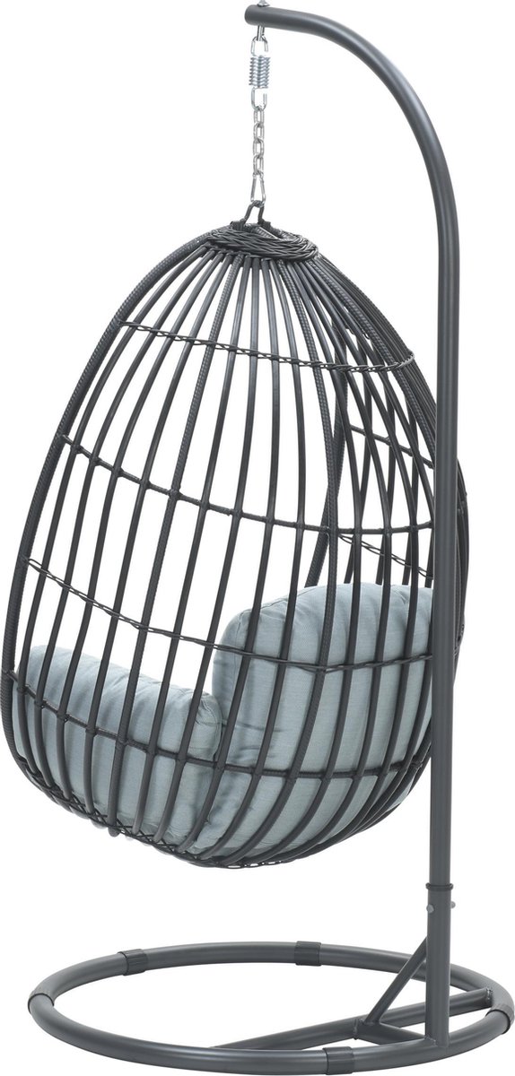 Garden Impressions Panama Hangstoel -Carbon Black/mint Grey - Zwart
