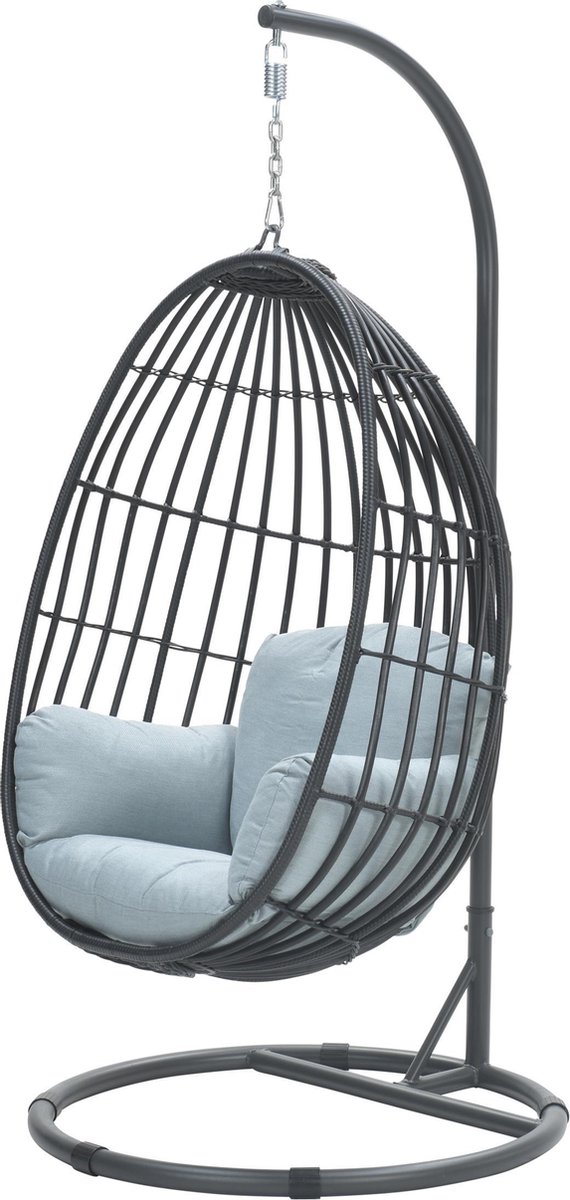 Garden Impressions Panama Hangstoel -Carbon Black/mint Grey - Zwart