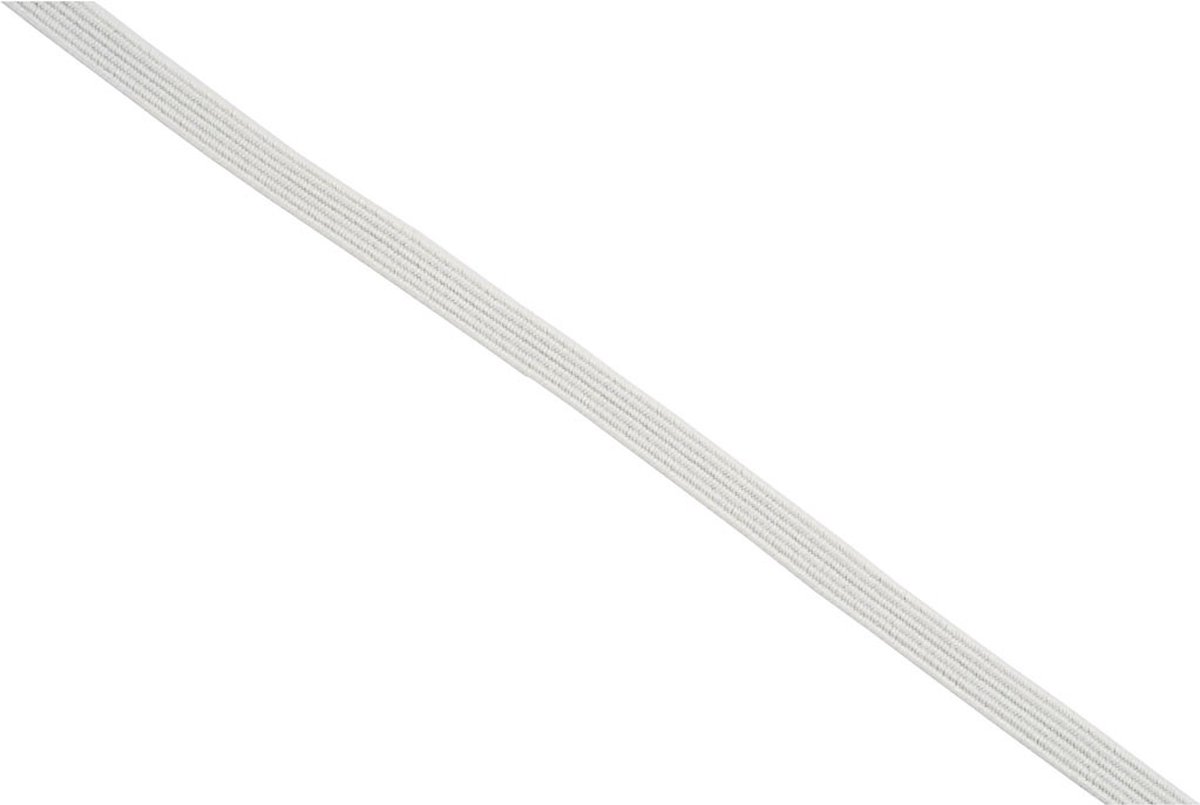 Creotime Elastiek 50 M 6 Mm - Wit