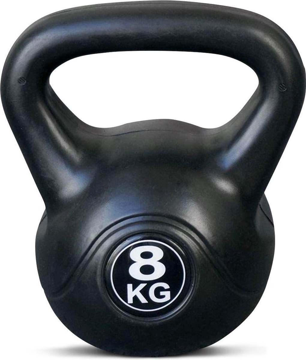 IVOL Kettlebell Voor Binnen En Buiten - Kunststof 8 Kg - Zwart