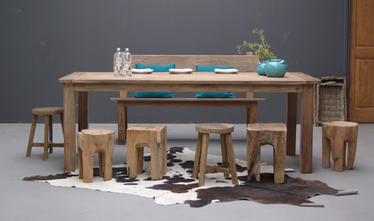 Livingfurn - Eettafel - Dk + Koplat 260x100 Cm - Bruin