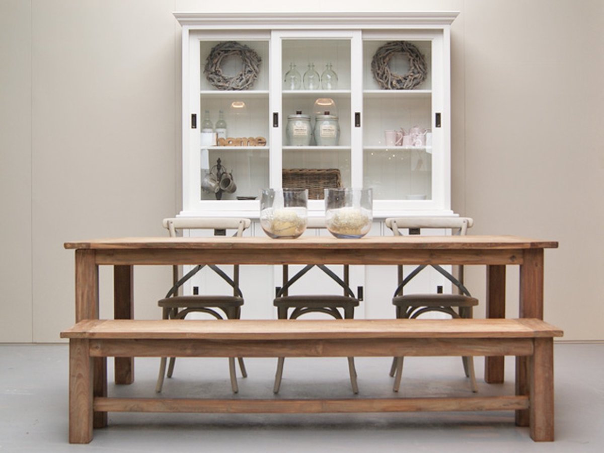 Livingfurn - Eettafel - Dk + Koplat 260x100 Cm - Bruin