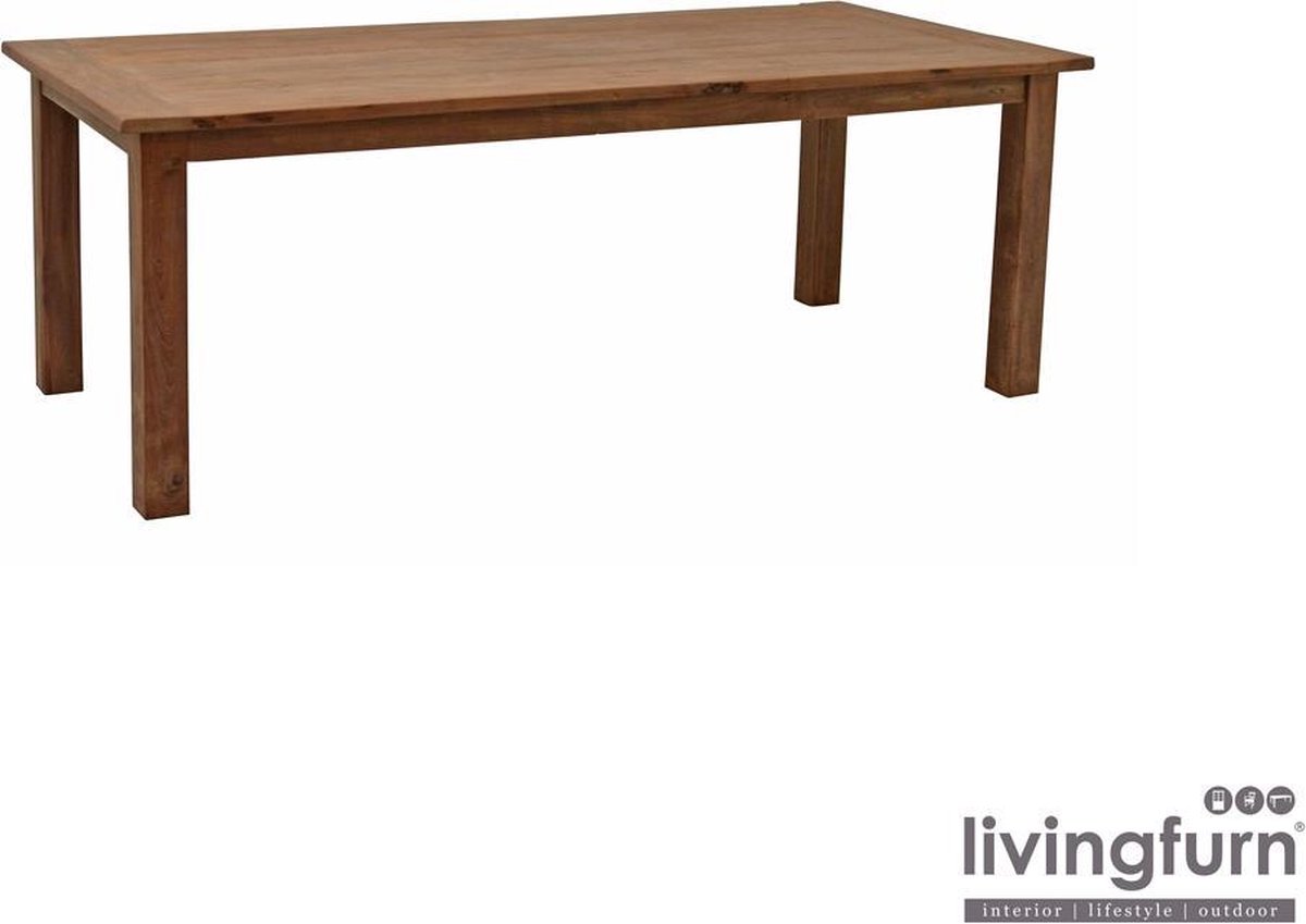 Livingfurn - Eettafel - Dk + Koplat 260x100 Cm - Bruin