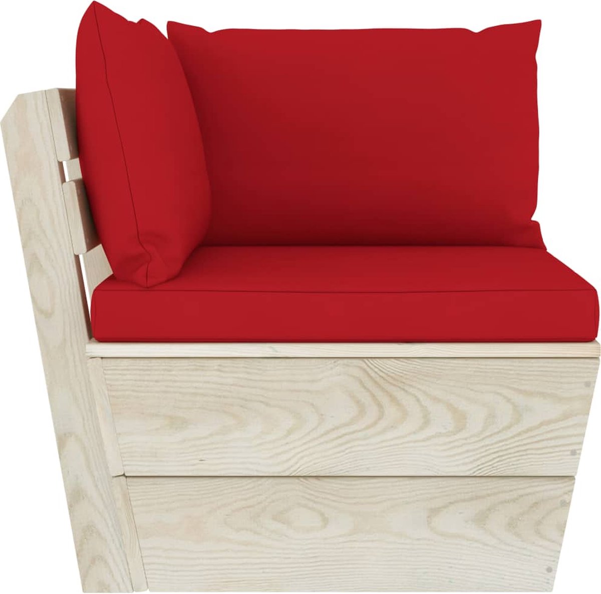 Vidaxl 6-delige Loungeset Met Kussens Pallet Vurenhout - Rood