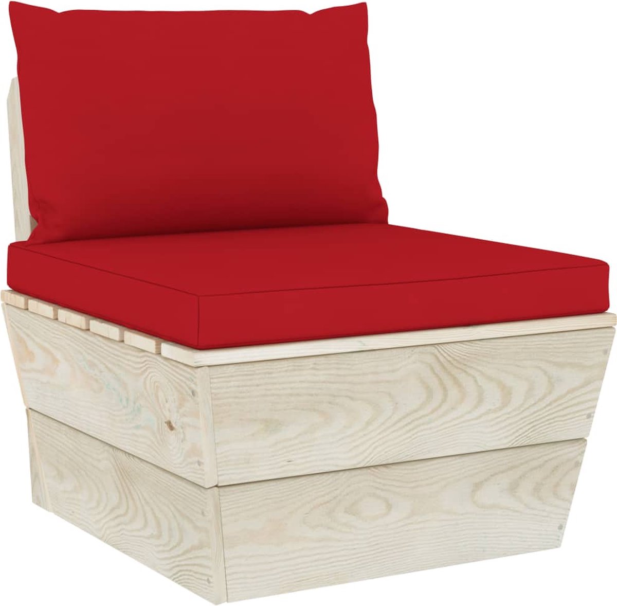 Vidaxl 6-delige Loungeset Met Kussens Pallet Vurenhout - Rood