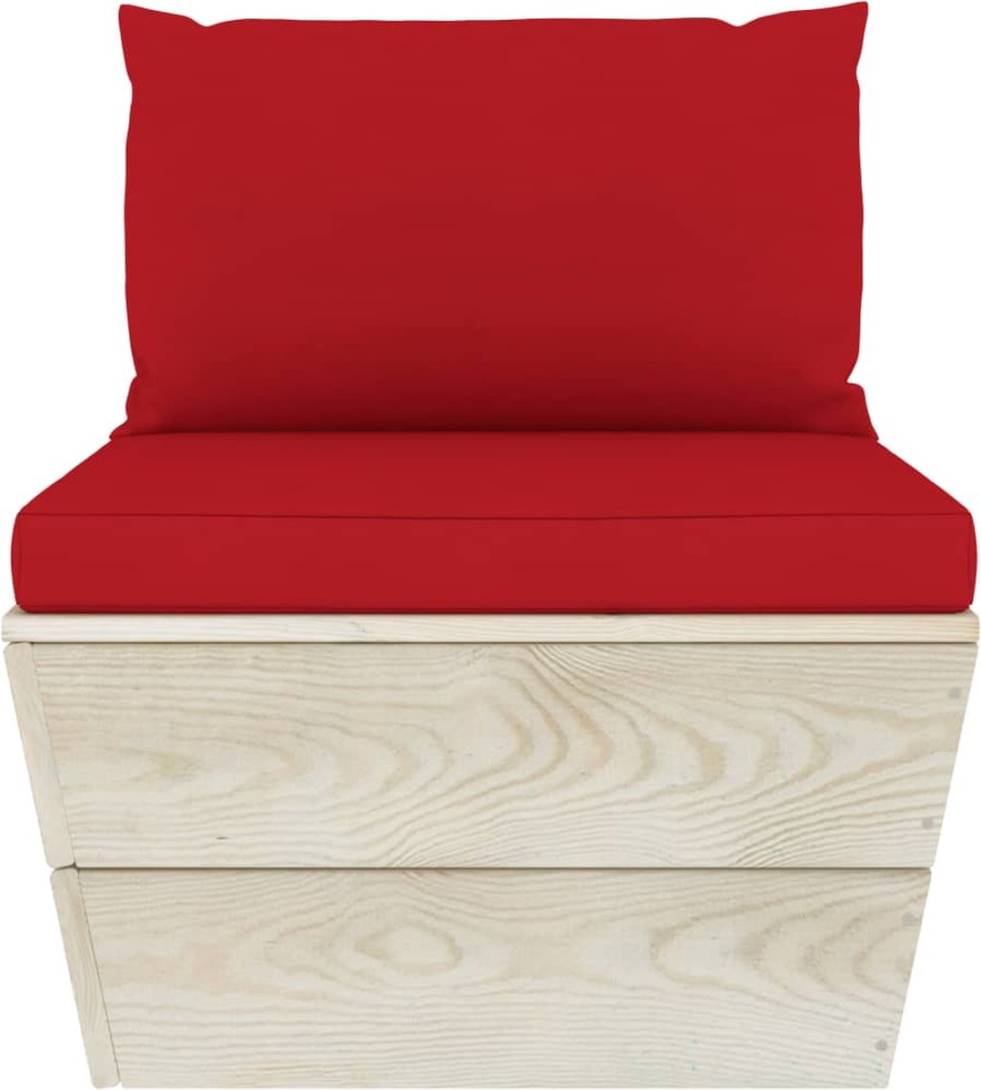 Vidaxl 6-delige Loungeset Met Kussens Pallet Vurenhout - Rood