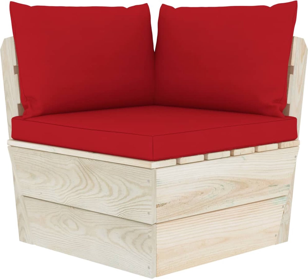 Vidaxl 6-delige Loungeset Met Kussens Pallet Vurenhout - Rood