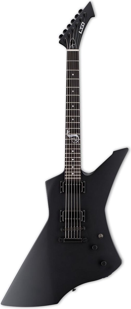 ESP guitars Snakebyte Black Satin James Hetfield Signature met koffer