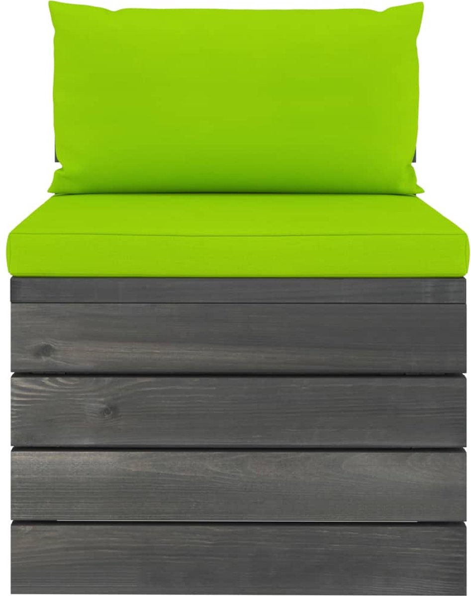 Vidaxl 6-delige Loungeset Met Kussens Pallet Massief Grenenhout - Groen