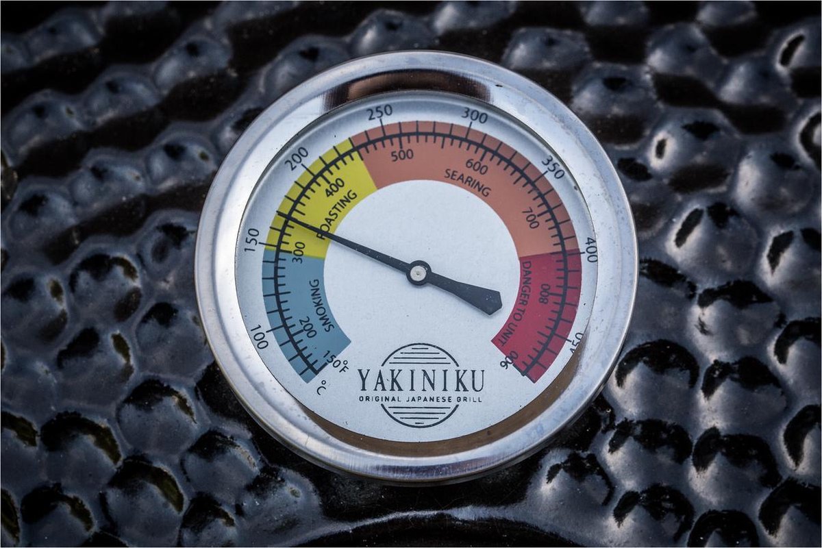 Yakiniku Barbecue Kamado Houtskool 14 Inch Keramiek/rvs - Zwart