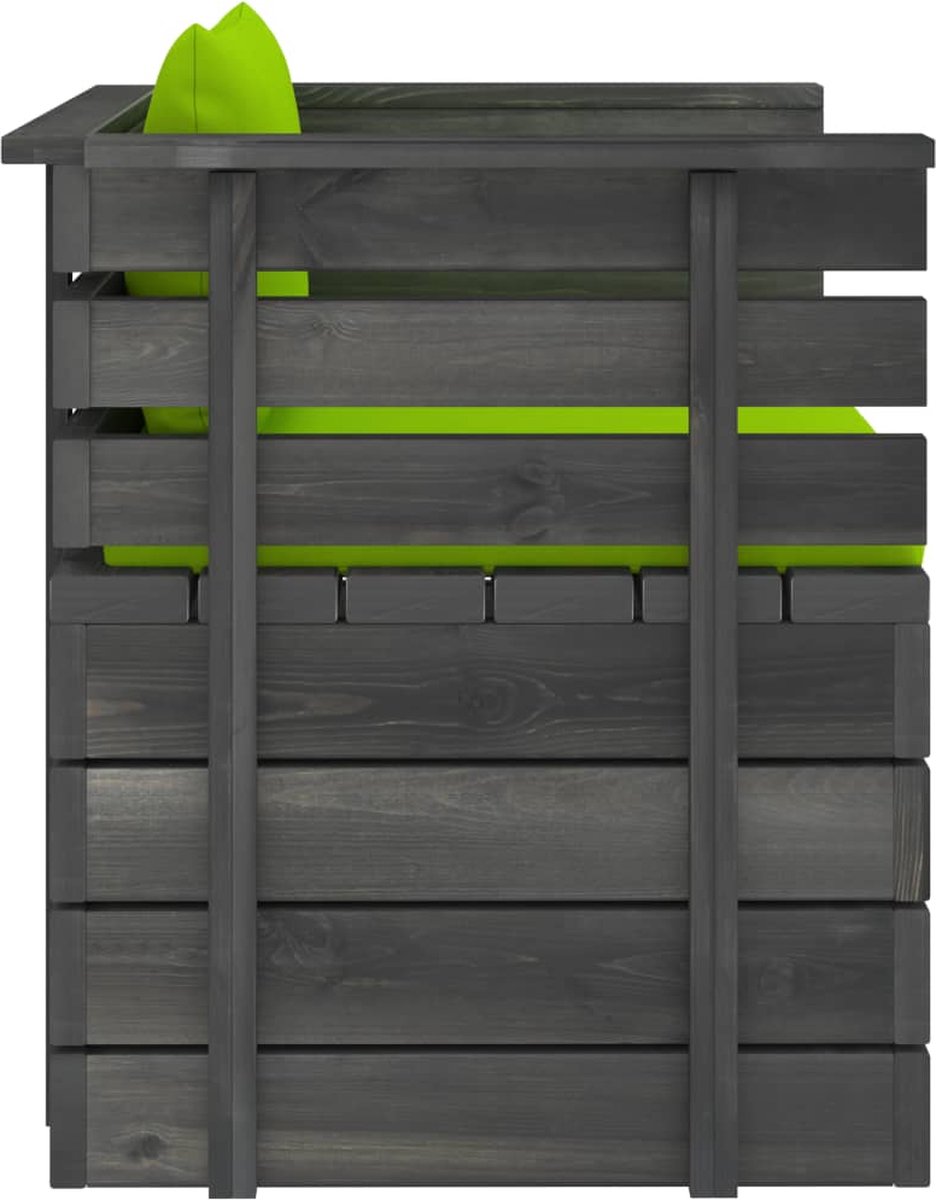 Vidaxl 7-delige Loungeset Met Kussens Pallet Massief Grenenhout - Groen