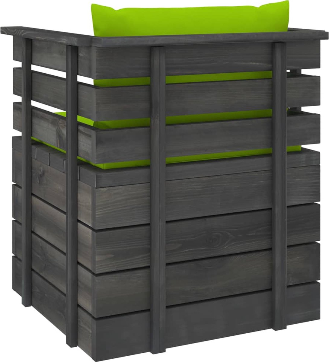 Vidaxl 7-delige Loungeset Met Kussens Pallet Massief Grenenhout - Groen