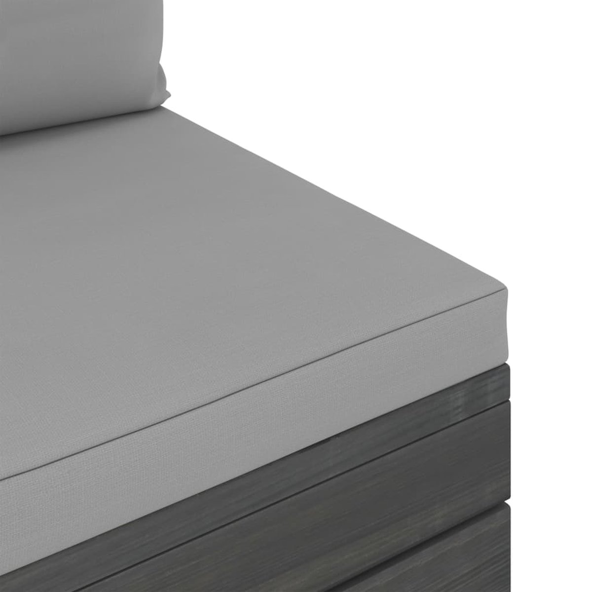 Vidaxl 2-delige Loungeset Met Kussens Pallet Massief Grenenhout - Grijs