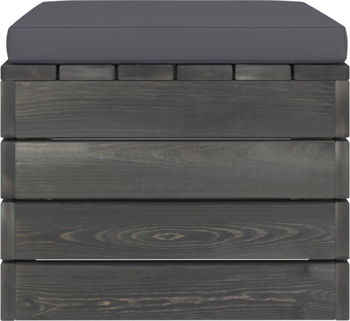 Vidaxl 2-delige Loungeset Met Kussens Pallet Massief Grenenhout - Grijs