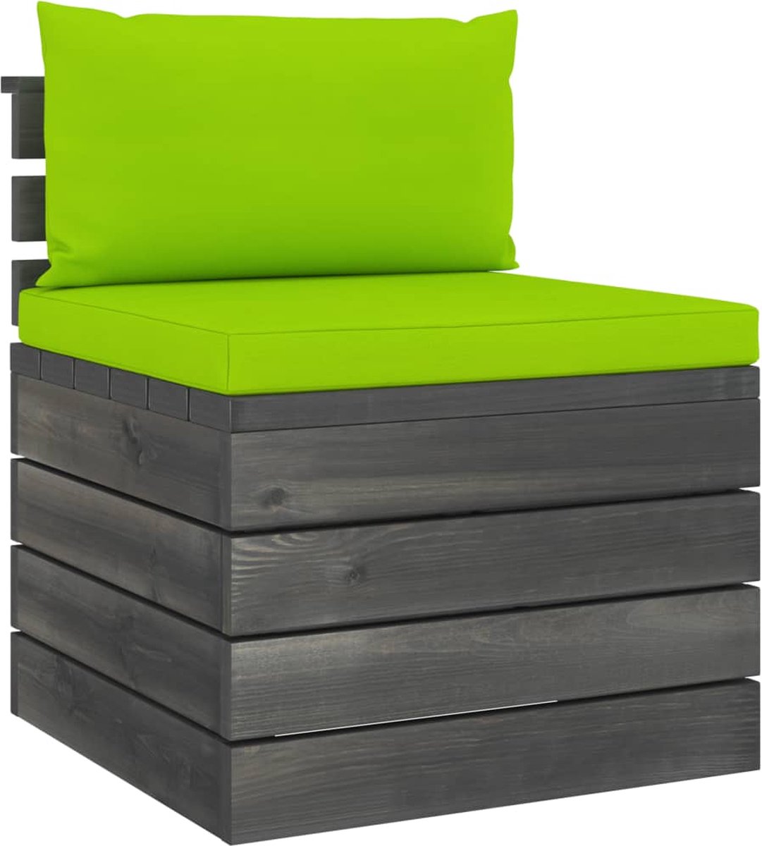 Vidaxl 7-delige Loungeset Met Kussens Pallet Massief Grenenhout - Groen