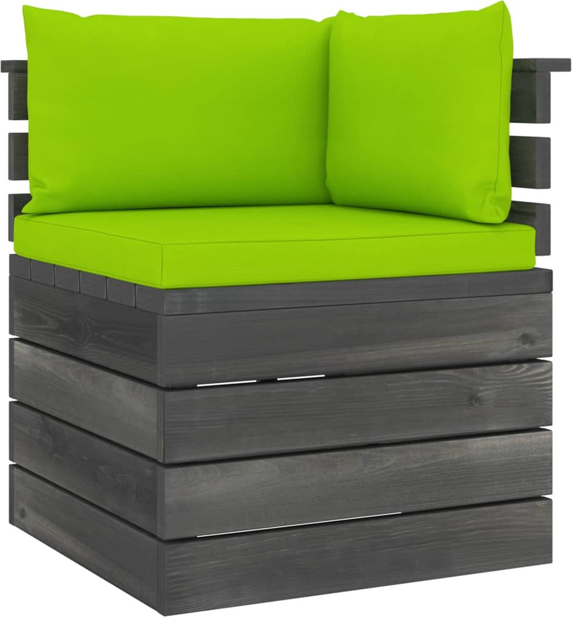 Vidaxl 7-delige Loungeset Met Kussens Pallet Massief Grenenhout - Groen