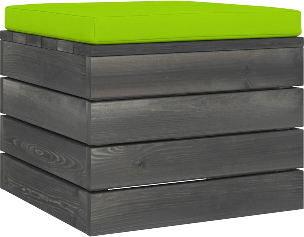 Vidaxl 7-delige Loungeset Met Kussens Pallet Massief Grenenhout - Groen