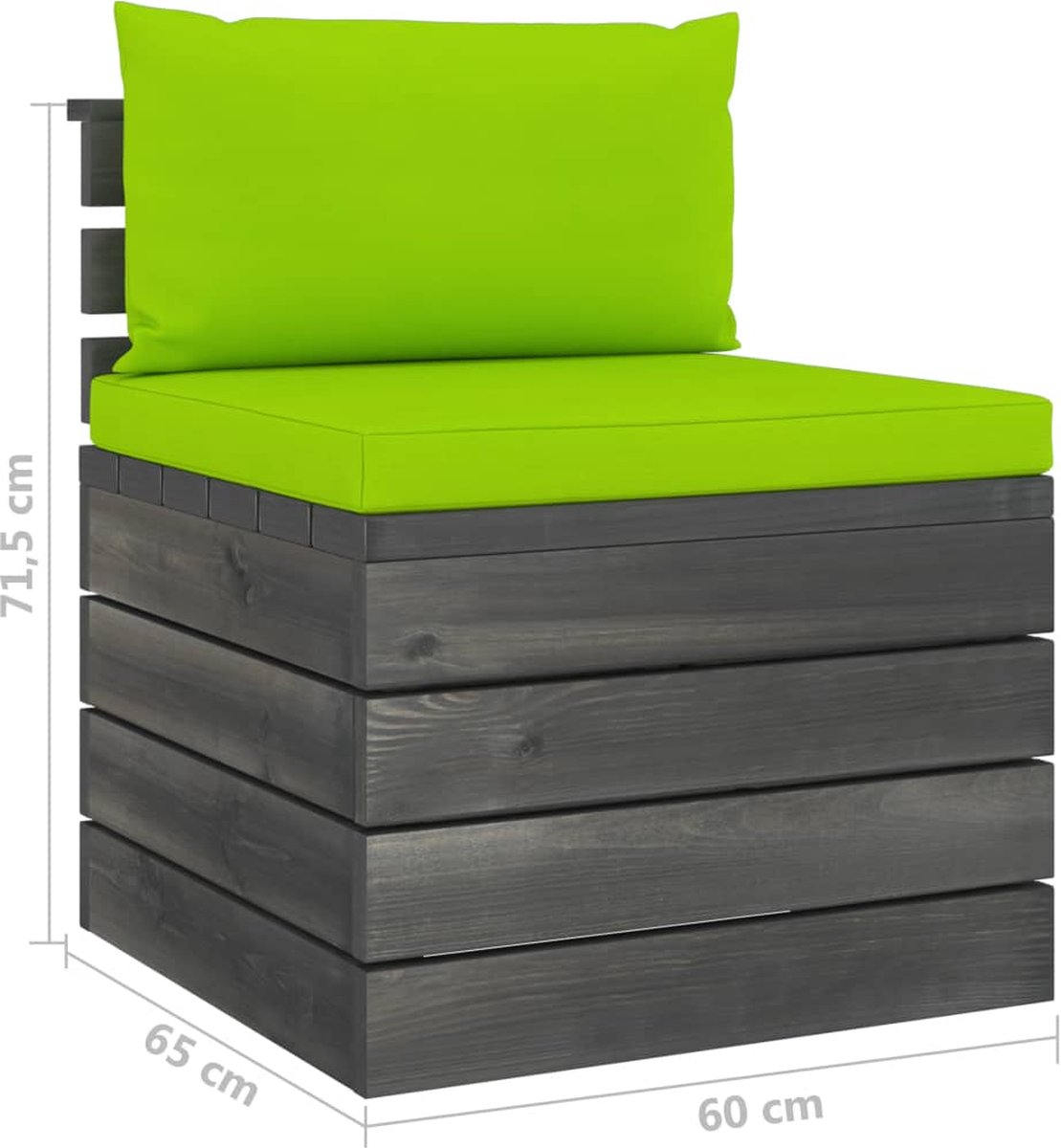 Vidaxl 7-delige Loungeset Met Kussens Pallet Massief Grenenhout - Groen