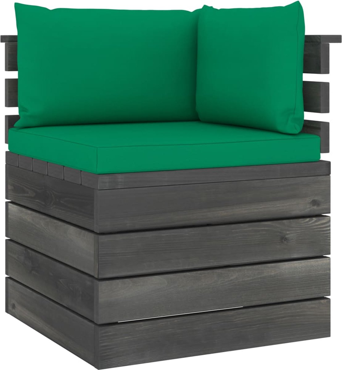 Vidaxl 8-delige Loungeset Met Kussens Pallet Massief Grenenhout - Groen