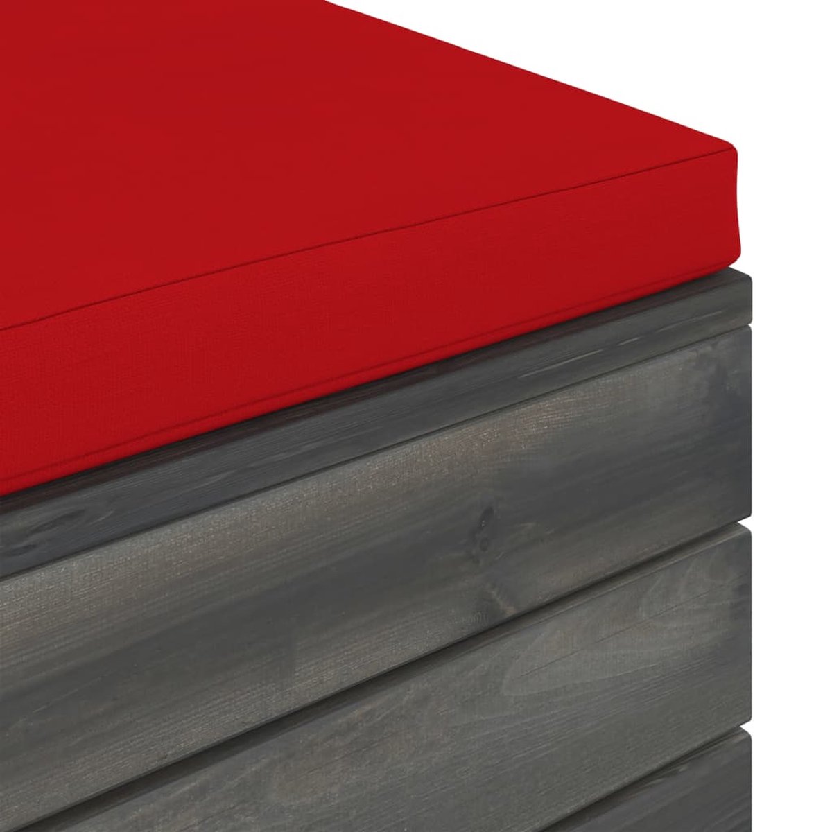 Vidaxl 9-delige Loungeset Met Kussens Pallet Massief Grenenhout - Rood