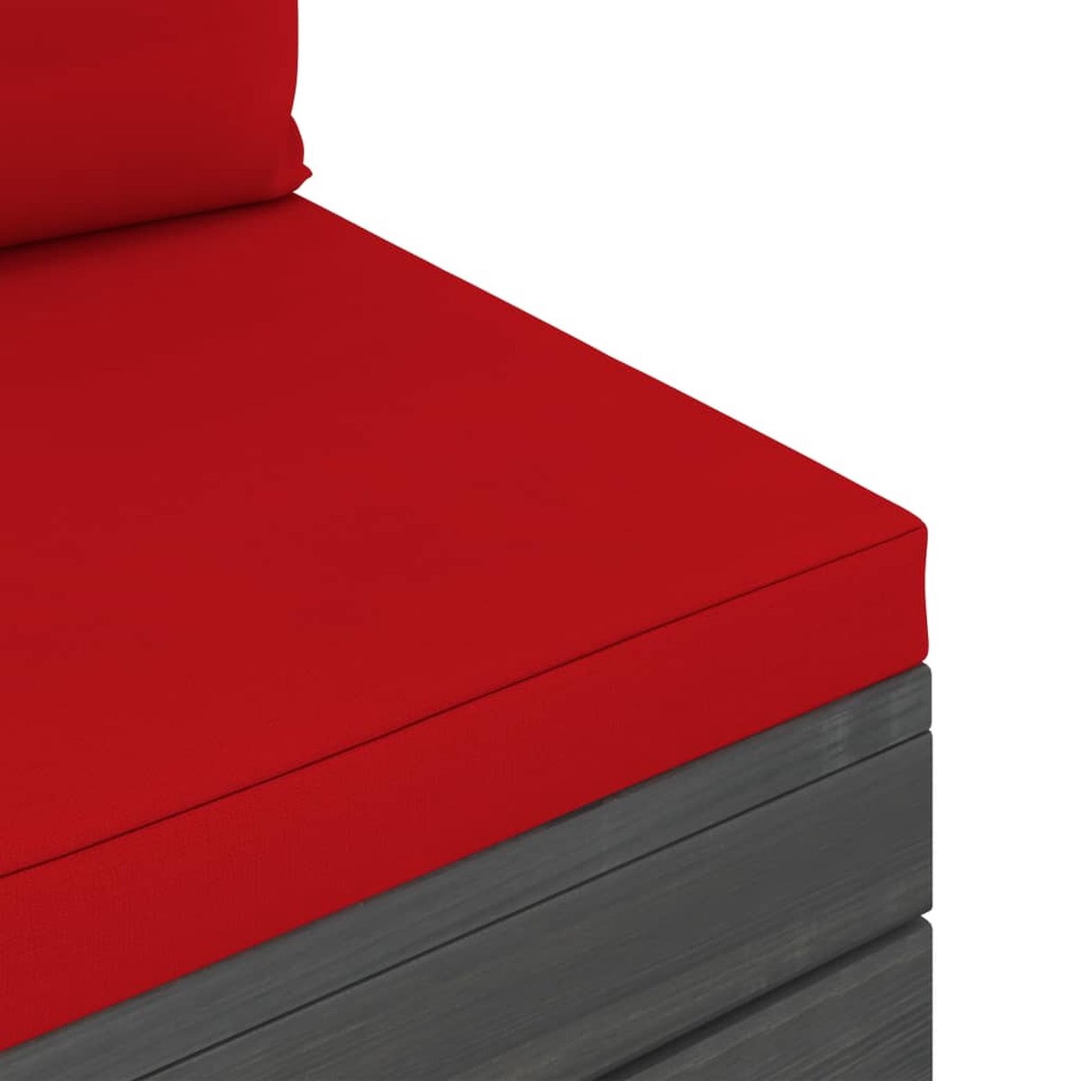 Vidaxl 9-delige Loungeset Met Kussens Pallet Massief Grenenhout - Rood