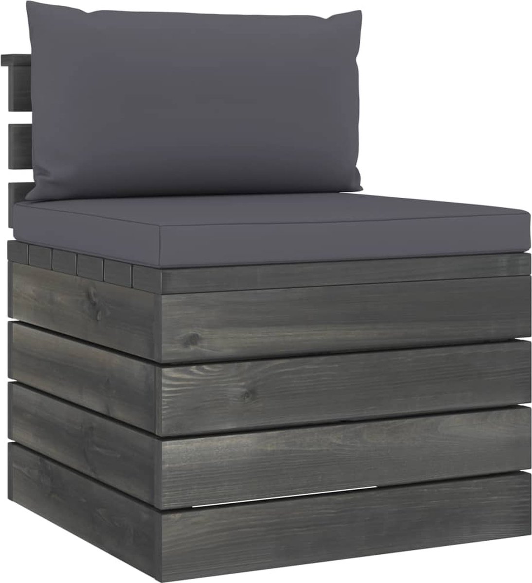 Vidaxl 10-delige Loungeset Met Kussens Pallet Massief Grenenhout - Grijs