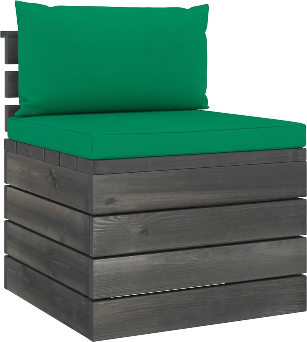 Vidaxl 2-delige Loungeset Met Kussens Pallet Massief Grenenhout - Groen