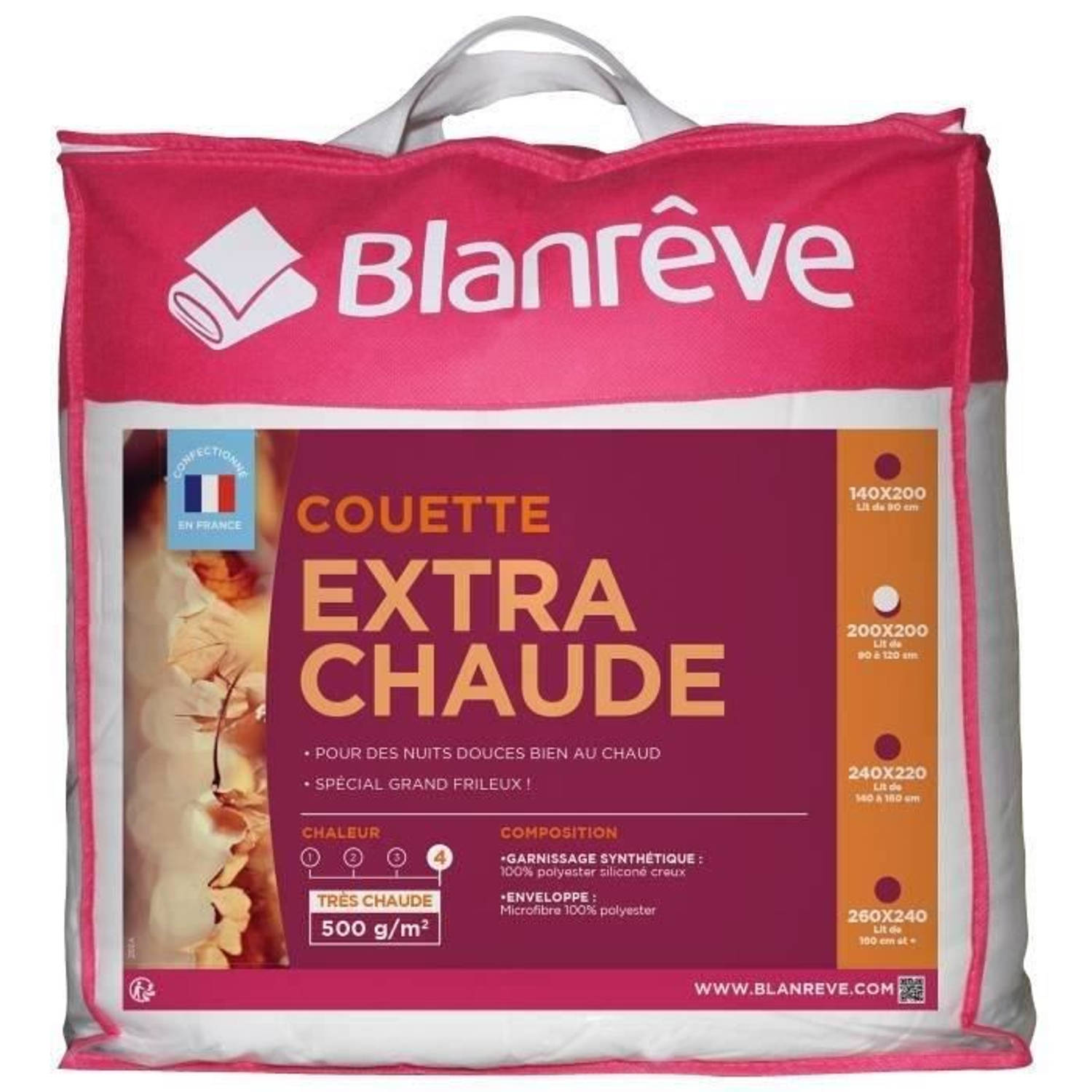 Blanreve Extra Warm Microfiber Dekbed - 200 X 200 Cm - - Wit