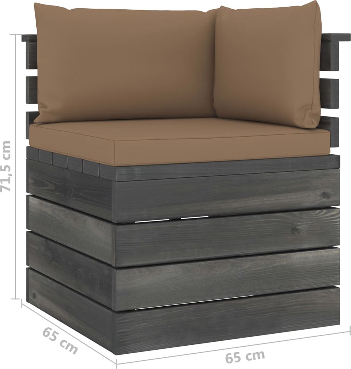 Vidaxl 7-delige Loungeset Met Kussens Pallet Massief Grenenhout - Bruin