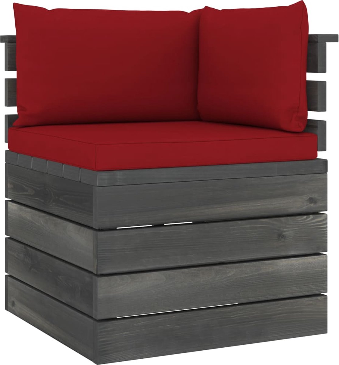 Vidaxl 8-delige Loungeset Met Kussens Pallet Massief Grenenhout - Rood